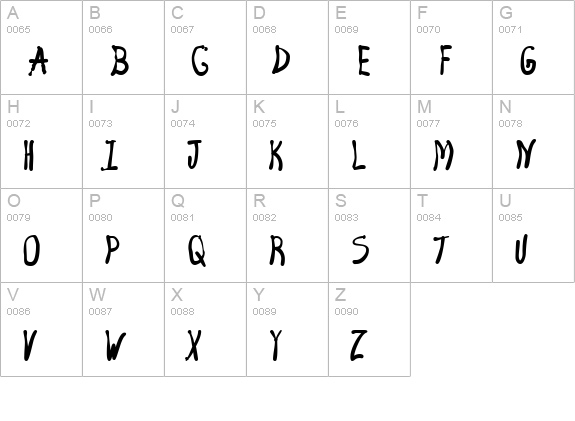 4 Star Face Font uppercase A-Z preview