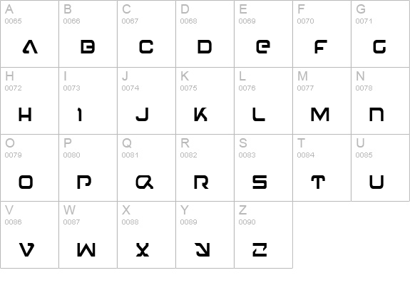 4114 Blaster Condensed uppercase A-Z preview