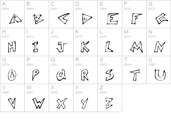 4amDiner uppercase A-Z preview