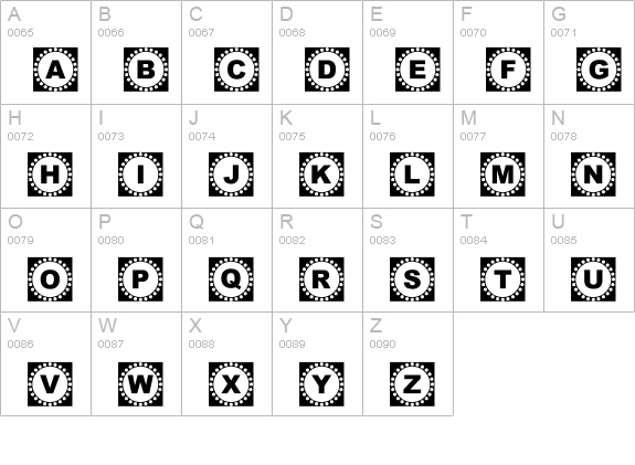 4YEO OUT uppercase A-Z preview