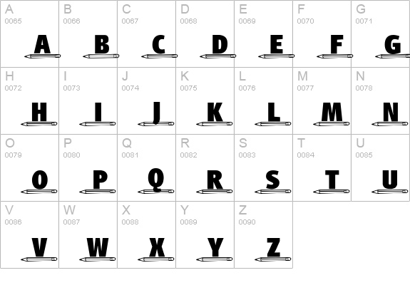 4YEOschool uppercase A-Z preview