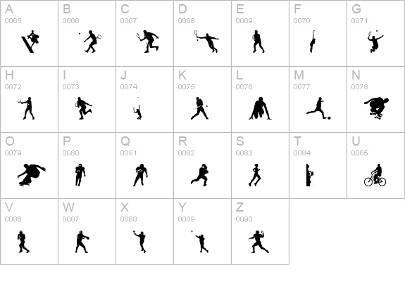 4YEOSPORT uppercase A-Z preview
