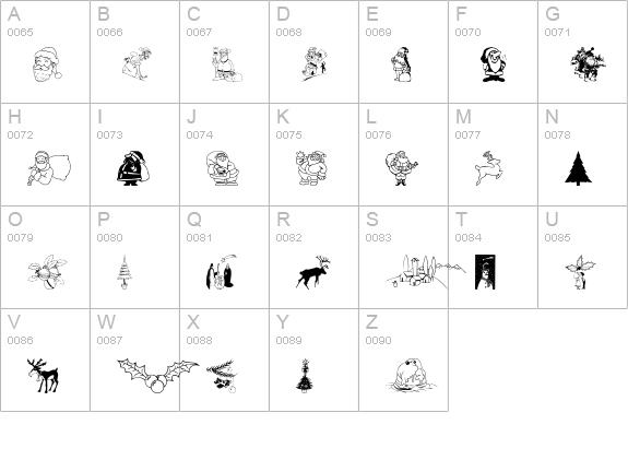4YEOXMAS uppercase A-Z preview
