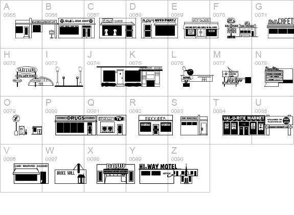 50's Yesterdings JL uppercase A-Z preview
