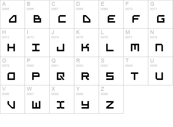 5th Agent uppercase A-Z preview