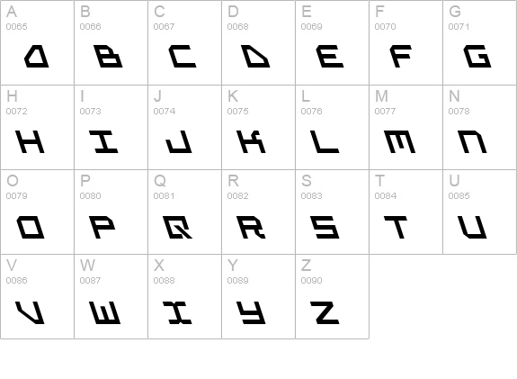 5th Agent Leftalic uppercase A-Z preview