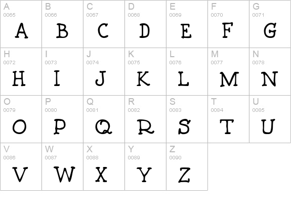 5thGrader Bold uppercase A-Z preview