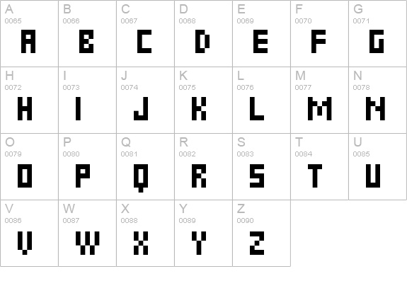 6px2bus uppercase A-Z preview