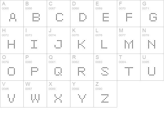 6x7oct uppercase A-Z preview