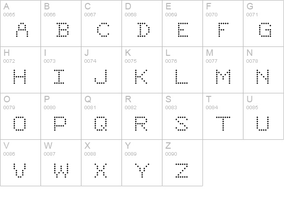 6x7oct Alternate uppercase A-Z preview