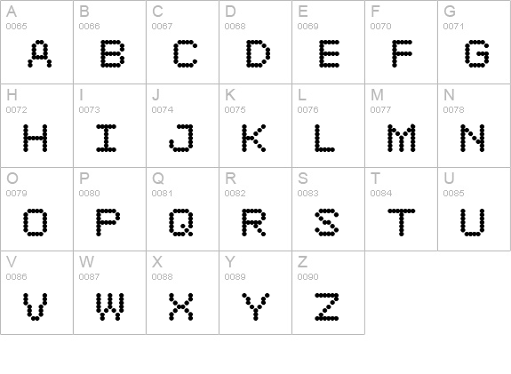 6x7oct Black uppercase A-Z preview
