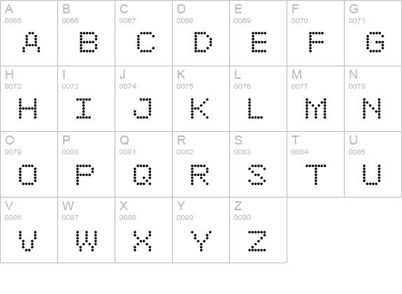 6x7oct Bold uppercase A-Z preview
