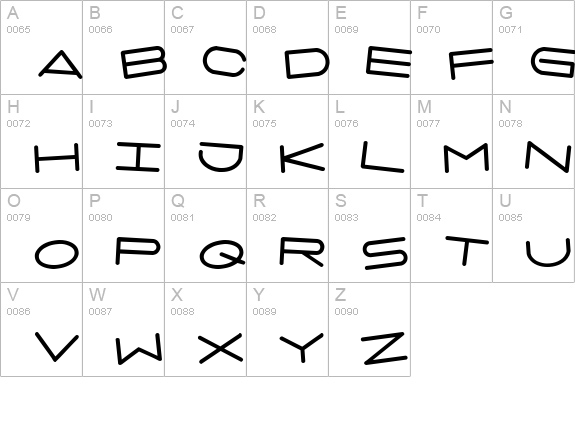 7 days rotated uppercase A-Z preview