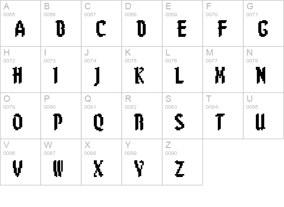 8-bit Limit BRK uppercase A-Z preview