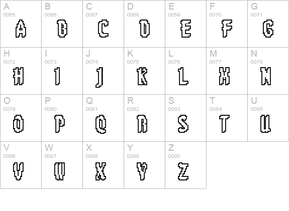8-bit Limit O BRK uppercase A-Z preview
