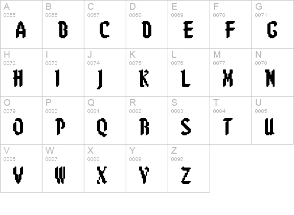 8-bit Limit R BRK uppercase A-Z preview