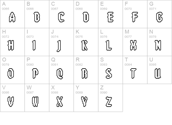 8-bit Limit RO (BRK) uppercase A-Z preview