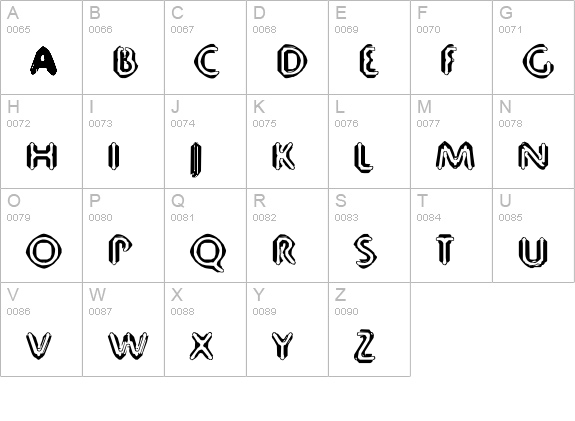 80 Decibels uppercase A-Z preview
