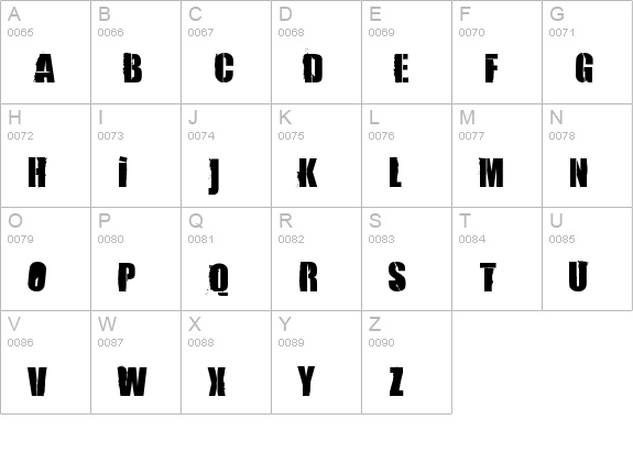 84 Rock! uppercase A-Z preview