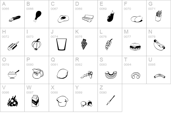 87 uppercase A-Z preview