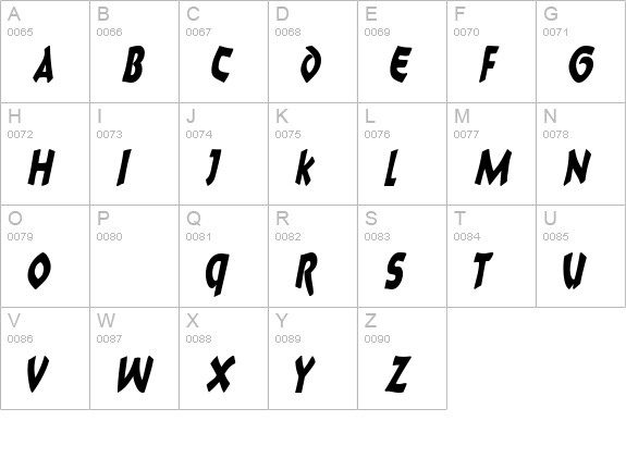 8BallScriptSCapsSSK BoldItalic uppercase A-Z preview