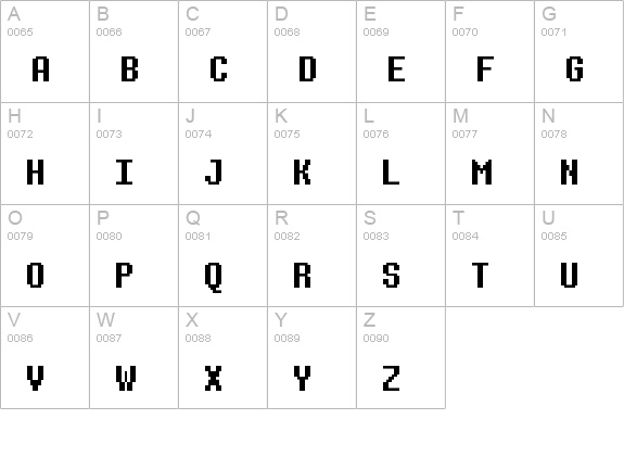 8bitoperator JVE uppercase A-Z preview