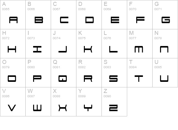 911 Porscha Condensed uppercase A-Z preview