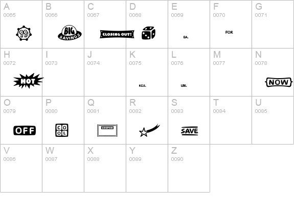 99-Special uppercase A-Z preview