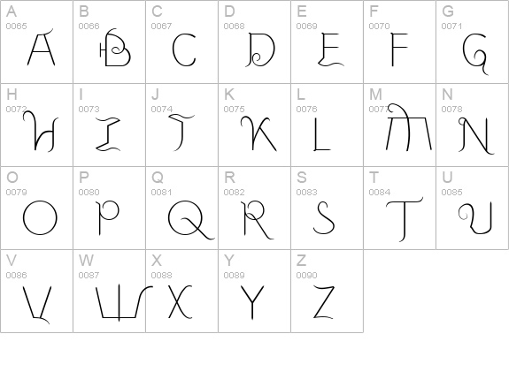 9mm uppercase A-Z preview