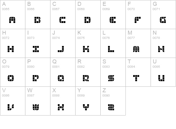 9sqgrd uppercase A-Z preview