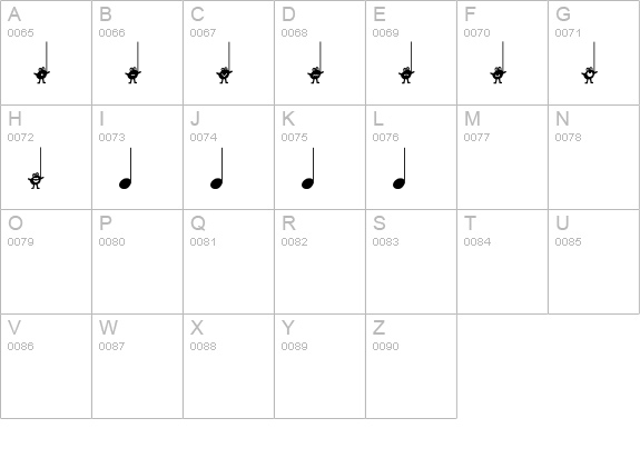 Simple Melody uppercase A-Z preview