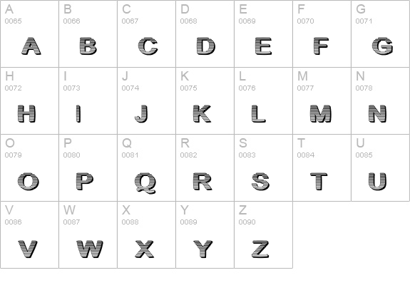 A Cut Above The Rest uppercase A-Z preview