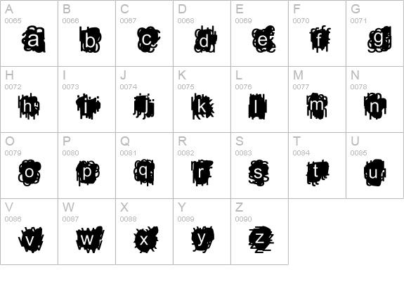 A Damn Mess uppercase A-Z preview