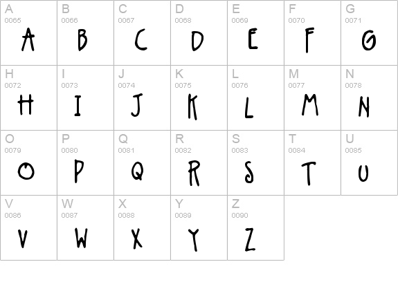 A Little Pot uppercase A-Z preview