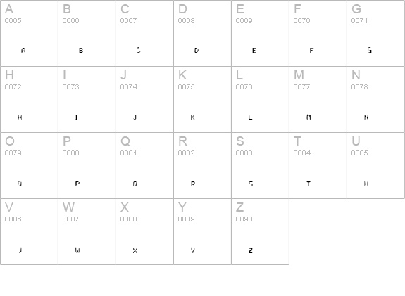 A Mobile Life uppercase A-Z preview