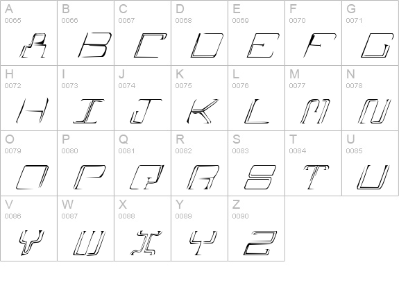 A Scratch uppercase A-Z preview