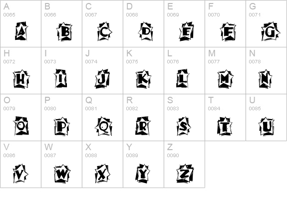 A Star is Born uppercase A-Z preview