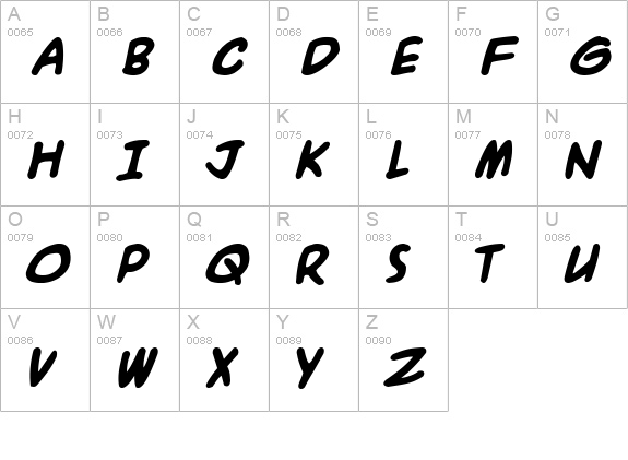 A.C.M.E. Explosive Bold uppercase A-Z preview