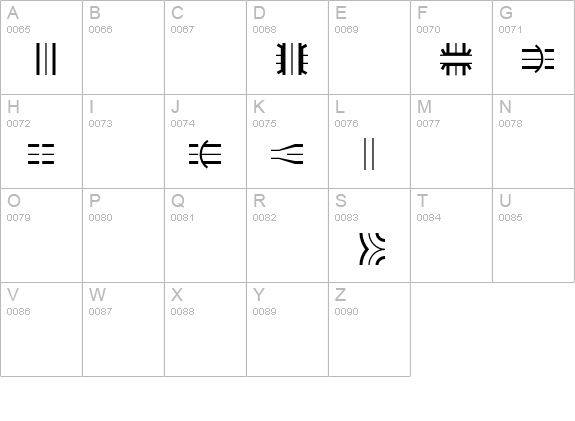 A44-streets uppercase A-Z preview