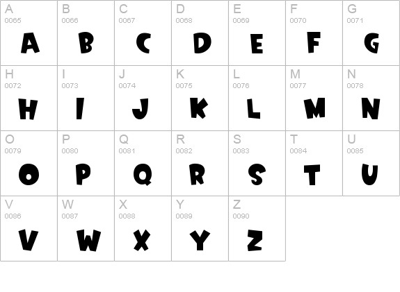 A_ Soviet Toony Regular uppercase A-Z preview