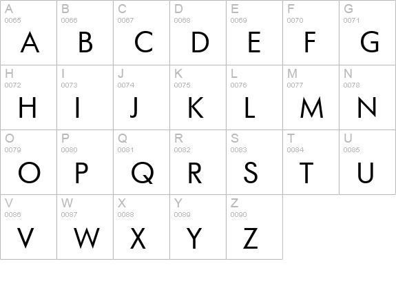 a_FuturaOrto uppercase A-Z preview