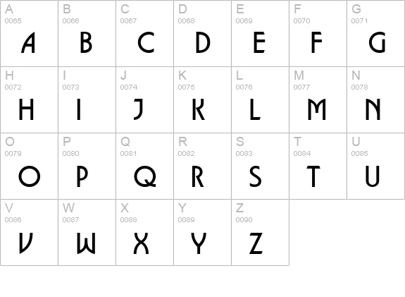 a_Lancet uppercase A-Z preview