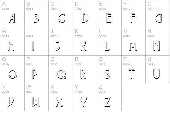 a_Lancet3D uppercase A-Z preview