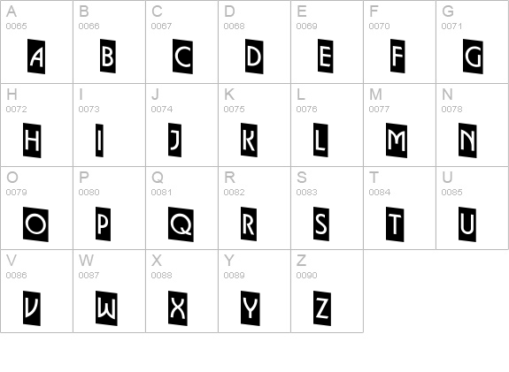 a_LancetCmDn uppercase A-Z preview