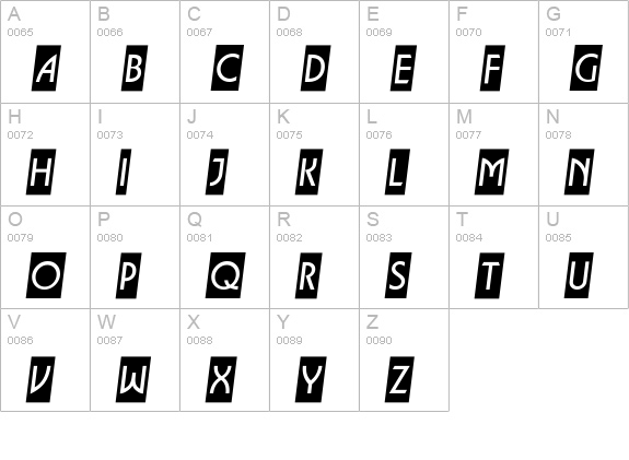a_LancetCmSlt uppercase A-Z preview