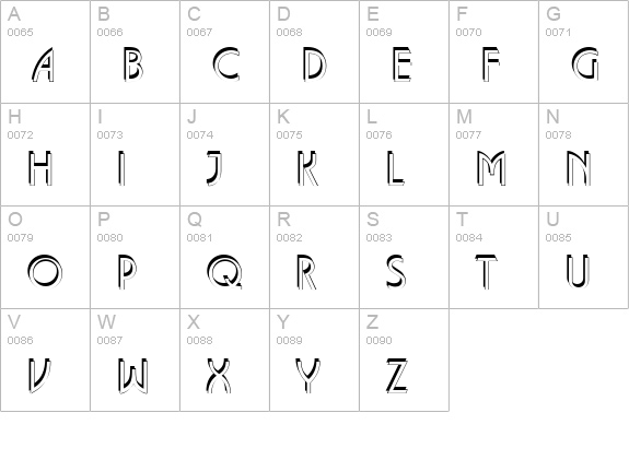 a_LancetEShd uppercase A-Z preview