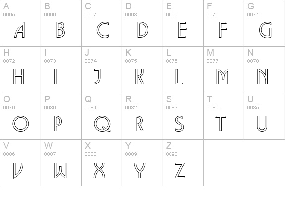a_LancetOtl uppercase A-Z preview