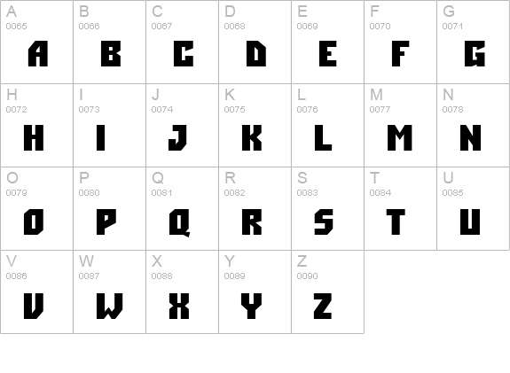 a_Simpler Bold uppercase A-Z preview