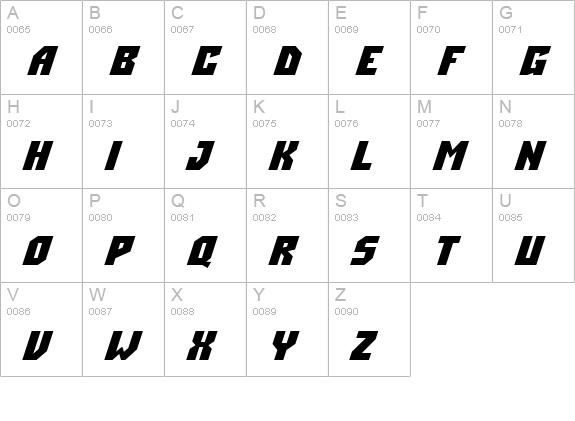 a_Simpler Bold Italic uppercase A-Z preview