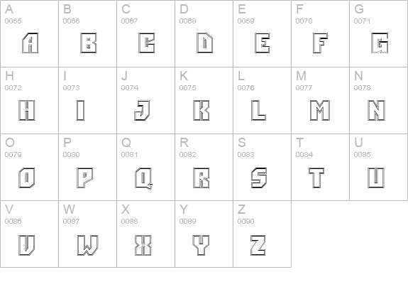 a_Simpler2Otl Bold uppercase A-Z preview